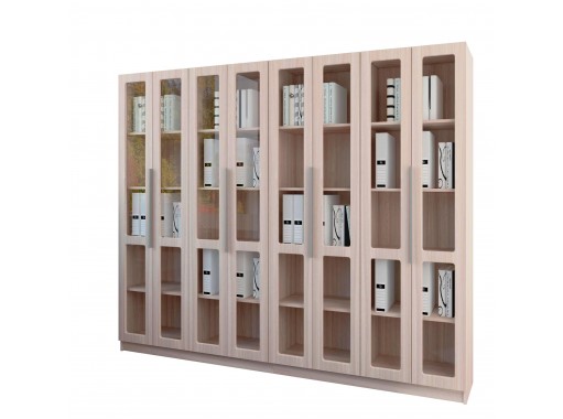 "Библиотека №4 МДФ" шкаф для книг - двери гармошка