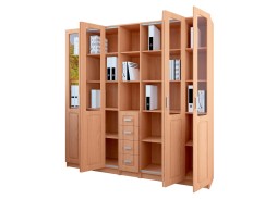 "Библиотека №5 МДФ" шкаф для книг - двери гармошка