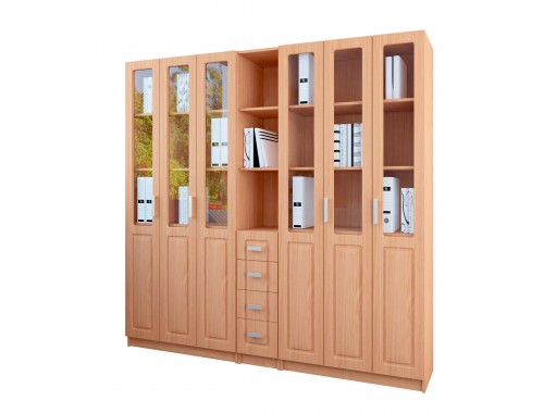 "Библиотека №5 МДФ" шкаф для книг - распашные двери