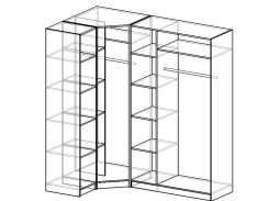 Меркурий Люкс фреза №3 шкаф угловой распашной