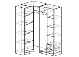 Меркурий Люкс фреза №6 шкаф угловой распашной