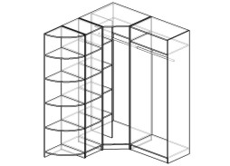 Меркурий Люкс фреза №12 шкаф угловой распашной