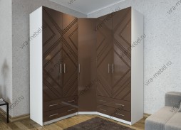 Меркурий Люкс фреза №18 шкаф угловой распашной 59 050 Р. в Вира Мебель Меркурий Люкс фреза №18 шкаф угловой распашной