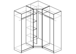 Меркурий Люкс фреза №19 шкаф угловой распашной
