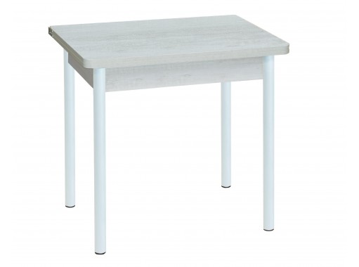 Стол обеденный "Эко" 80*60/120 белый/ножки муар белый, ф-ка Система Мебели
