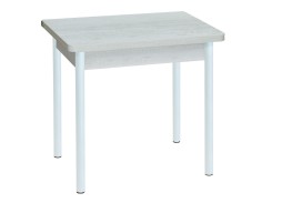 Стол обеденный "Эко" 80*60/120 белый/ножки муар белый, ф-ка Система Мебели