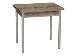 Стол обеденный "Эко" 80*60/120 дуб веллингтон/ножки серебристый металлик, ф-ка Система Мебели