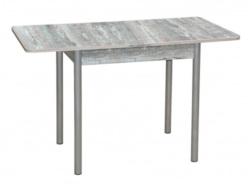 Стол обеденный "Эко" 80*60/120 бетон тёмный/металлик, ф-ка Система Мебели