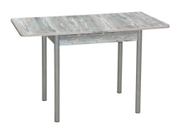 Стол обеденный "Эко" 80*60/120 бетон тёмный/металлик, ф-ка Система Мебели