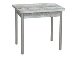 Стол обеденный "Эко" 80*60/120 бетон тёмный/металлик, ф-ка Система Мебели