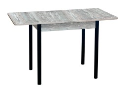 Стол обеденный "Эко" 80*60/120 бетон тёмный/металлик, ф-ка Система Мебели