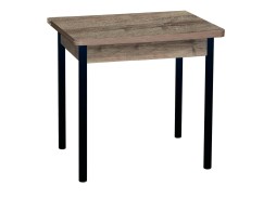 Стол обеденный "Эко" 80*60/120 дуб веллингтон/чёрный, ф-ка Система Мебели