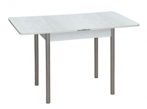 Стол обеденный "Эко" 80*60/120 белый/ножки металлик, ф-ка Система Мебели