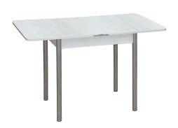 Стол обеденный "Эко" 80*60/120 белый/ножки металлик, ф-ка Система Мебели