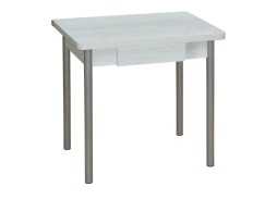 Стол обеденный с ящиком "Эко" 80*60/120 белый/ножки белые, ф-ка Система Мебели