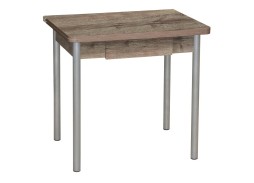Стол обеденный с ящиком "Эко" 80*60/120 дуб веллингтон/металлик, ф-ка Система Мебели