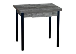 Стол обеденный с ящиком "Эко" 80*60/120 сосна пасадена/чёрный, ф-ка Система Мебели