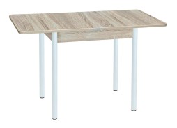 Стол обеденный "Эко" 80*60/120 дуб сонома/ белый, ф-ка Система Мебели