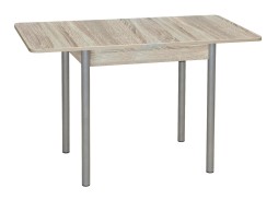 Стол обеденный "Эко" 80*60/120 дуб сонома/металлик, ф-ка Система Мебели