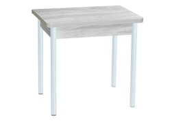 Стол обеденный "Эко" 80*60/120 шимо светлый/ножки муар белый, ф-ка Система Мебели