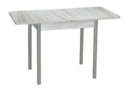 Стол обеденный "Эко" 80*60/120 шимо светлый/ножки металлик, ф-ка Система Мебели
