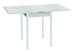 Стол обеденный "Эко" 60*60/120 белый/ножки белые, ф-ка Система Мебели