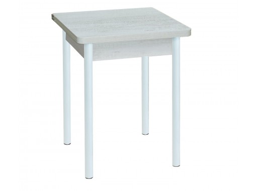 Стол обеденный "Эко" 60*60/120 белый/ножки белые, ф-ка Система Мебели