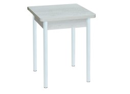 Стол обеденный "Эко" 60*60/120 белый/ножки белые, ф-ка Система Мебели