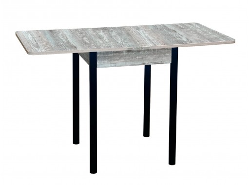 Стол обеденный "Эко" 60*60/120 бетон тёмный/чёрный, ф-ка Система Мебели