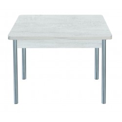 Стол круглый, раздвижной ЛДСП белый, ф-ка Система Мебели