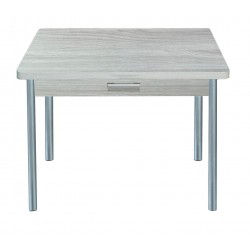 Стол круглый, раздвижной ЛДСП белый, ф-ка Система Мебели