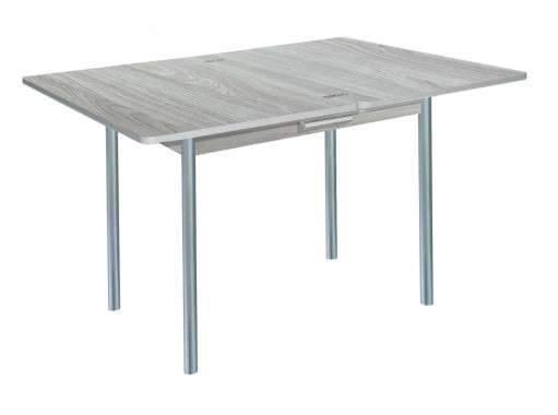 Стол обеденный с ящиком "Симпл" 90*60/120 шимо светлый/ножки металлик, ф-ка Система Мебели