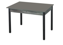 Стол обеденный "Альфа" с фотопечатью графит/сосна пасадена/чёрный, ф-ка Система Мебели