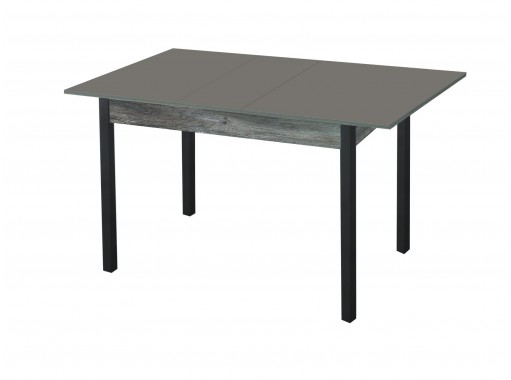 Стол обеденный "Альфа" с фотопечатью графит/сосна пасадена/чёрный, ф-ка Система Мебели