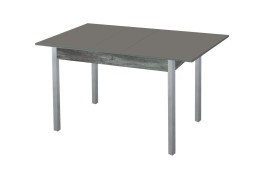 Стол обеденный "Альфа" с фотопечатью графит/сосна пасадена/металлик, ф-ка Система Мебели