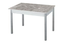 Стол обеденный "Альфа" с фотопечатью бетон/серый мрамор/металлик, ф-ка Система Мебели