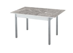 Стол обеденный "Альфа" с фотопечатью бетон/серый мрамор/металлик, ф-ка Система Мебели