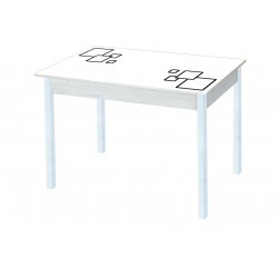 Стол круглый, раздвижной ЛДСП белый, ф-ка Система Мебели