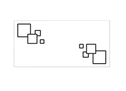 Стол обеденный "Альфа" с фотопечатью бетон/квадраты на белом/металлик, ф-ка Система Мебели