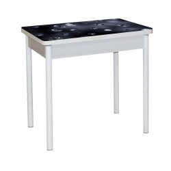 Стол круглый, раздвижной ЛДСП белый, ф-ка Система Мебели