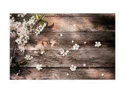 Стол обеденный "Бронкс" с фотопечатью 80*58/116 бетон/цветы на досках/металлик, ф-ка Система Мебели