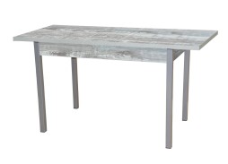 Стол обеденный "Колорадо" раздвижной 68*110/140 бетон тёмный/металлик, ф-ка Система Мебели