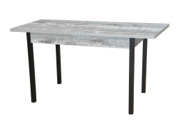 Стол обеденный "Колорадо" раздвижной 68*110/140 бетон тёмный/чёрный, ф-ка Система Мебели