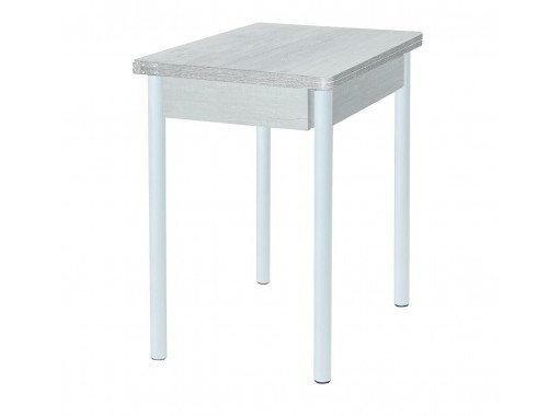 Стол обеденный "Глайдер" 70*50/100 белый/ножки белые, ф-ка Система Мебели
