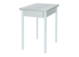 Стол обеденный "Глайдер" 70*50/100 белый/ножки белые, ф-ка Система Мебели