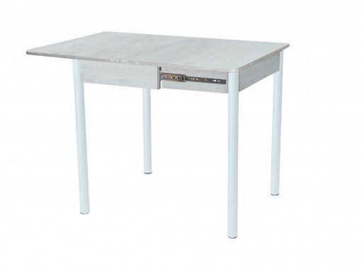 Стол обеденный "Глайдер" 70*50/100 белый/ножки белые, ф-ка Система Мебели