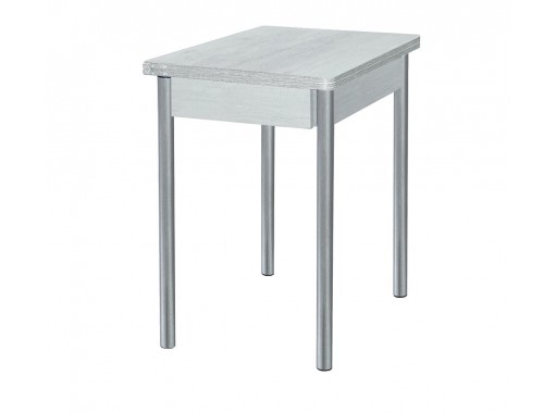 Стол обеденный "Глайдер" 70*50/100 белый/ножки металлик, ф-ка Система Мебели