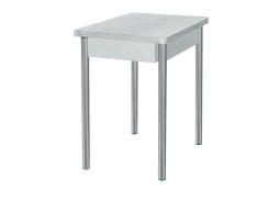 Стол обеденный "Глайдер" 70*50/100 белый/ножки металлик, ф-ка Система Мебели