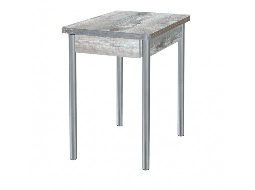 Стол обеденный "Глайдер" 70*50/100 бетон тёмный/ножки металлик, ф-ка Система Мебели
