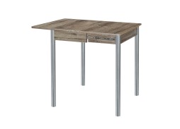 Стол обеденный "Глайдер" 70*50/100 дуб веллингтон/ножки металлик, ф-ка Система Мебели
